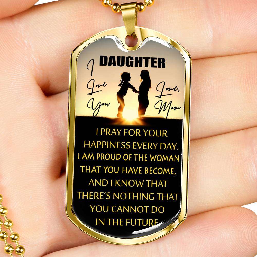 Daughter Dog Tag, To My Daughter Dog Tag: Gift For Daughter From Mom, Dog Tag For Daughter Dughter's Day Rakva