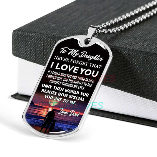 Daughter Dog Tag, To My Daughter Dog Tag Necklace, Gifts For Daughter, Father And Daughter Dog Tag-4 Dughter's Day Rakva