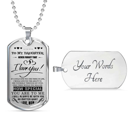 Daughter Dog Tag, To My Daughter: Gift For Daughter From Dad, Amazing Dog Tag-2 Dughter's Day Rakva