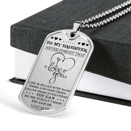 Daughter Dog Tag, To My Daughter: Luxury Dog Tag For Daughter From Mom, Gift For Daughter Dog Tag-2 Dughter's Day Rakva
