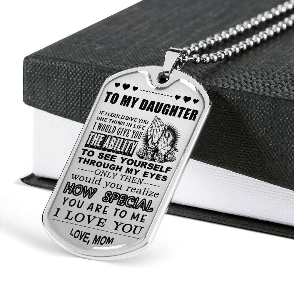 Daughter Dog Tag, To My Daughter: Special Dog Tag For Daughter From Mom, Amazing Daughter Dog Tag Dughter's Day Rakva