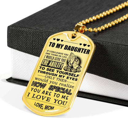 Daughter Dog Tag, To My Daughter: Special Dog Tag For Daughter From Mom, Amazing Daughter Dog Tag Dughter's Day Rakva