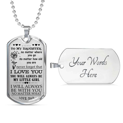 Daughter Dog Tag, To My Daughter: Special Dog Tag For Daughter, Gift For Daughter From Dad Dughter's Day Rakva