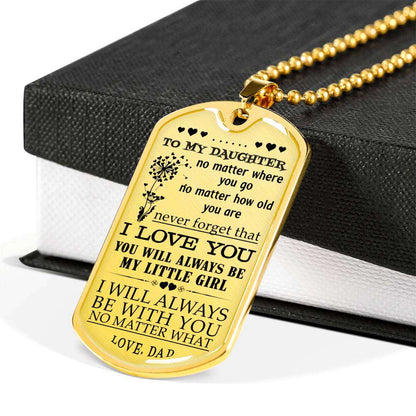 Daughter Dog Tag, To My Daughter: Special Dog Tag For Daughter, Gift For Daughter From Dad Dughter's Day Rakva