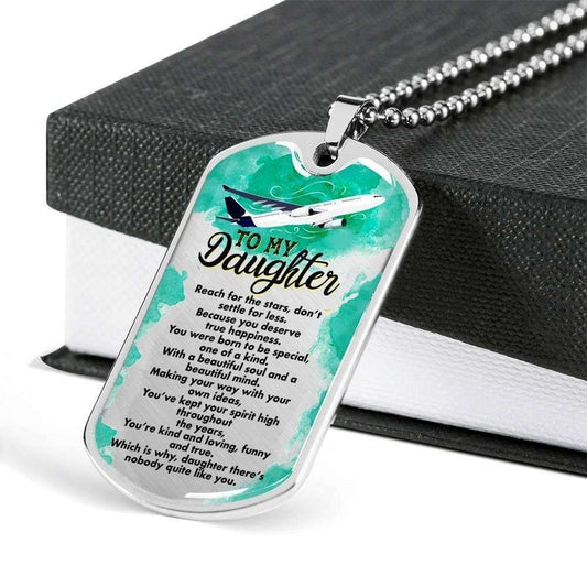Daughter Dog Tag, You’Re Kind And Loving Dog Tag Military Chain Necklace For Pilot’S Daughter Dughter's Day Rakva
