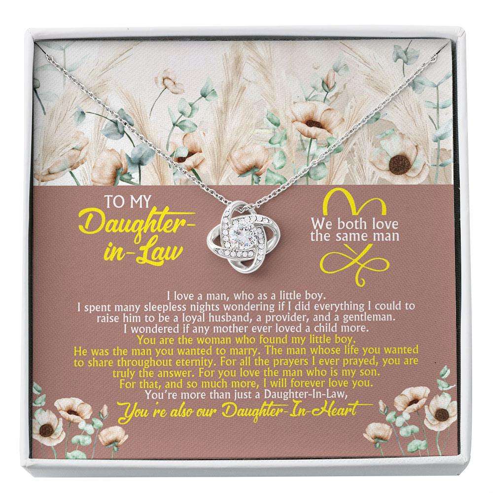 Daughter In Law Gift Necklace Wedding Gift, From Mother-In Law, To My Daughter In Law Knot Custom Necklace Gifts For Daughter Rakva