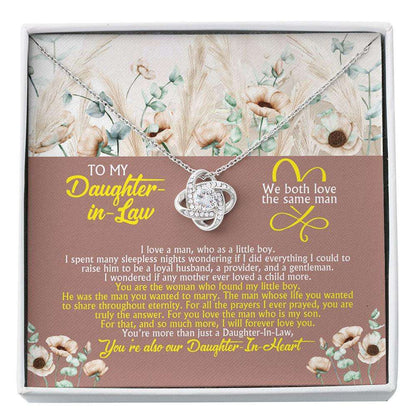 Daughter In Law Gift Necklace Wedding Gift, From Mother-In Law, To My Daughter In Law Knot Custom Necklace Gifts For Daughter Rakva