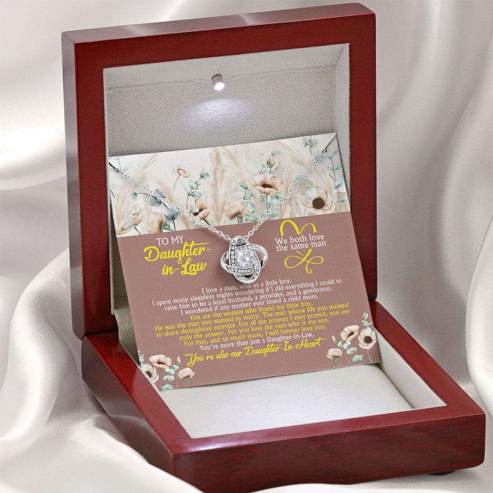 Daughter In Law Gift Necklace Wedding Gift, From Mother-In Law, To My Daughter In Law Knot Custom Necklace Gifts For Daughter Rakva