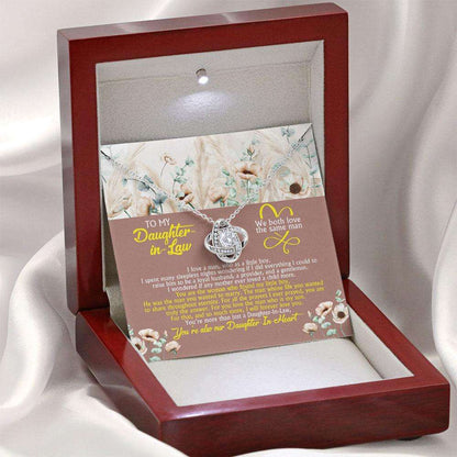 Daughter In Law Gift Necklace Wedding Gift, From Mother-In Law, To My Daughter In Law Knot Custom Necklace Gifts For Daughter Rakva