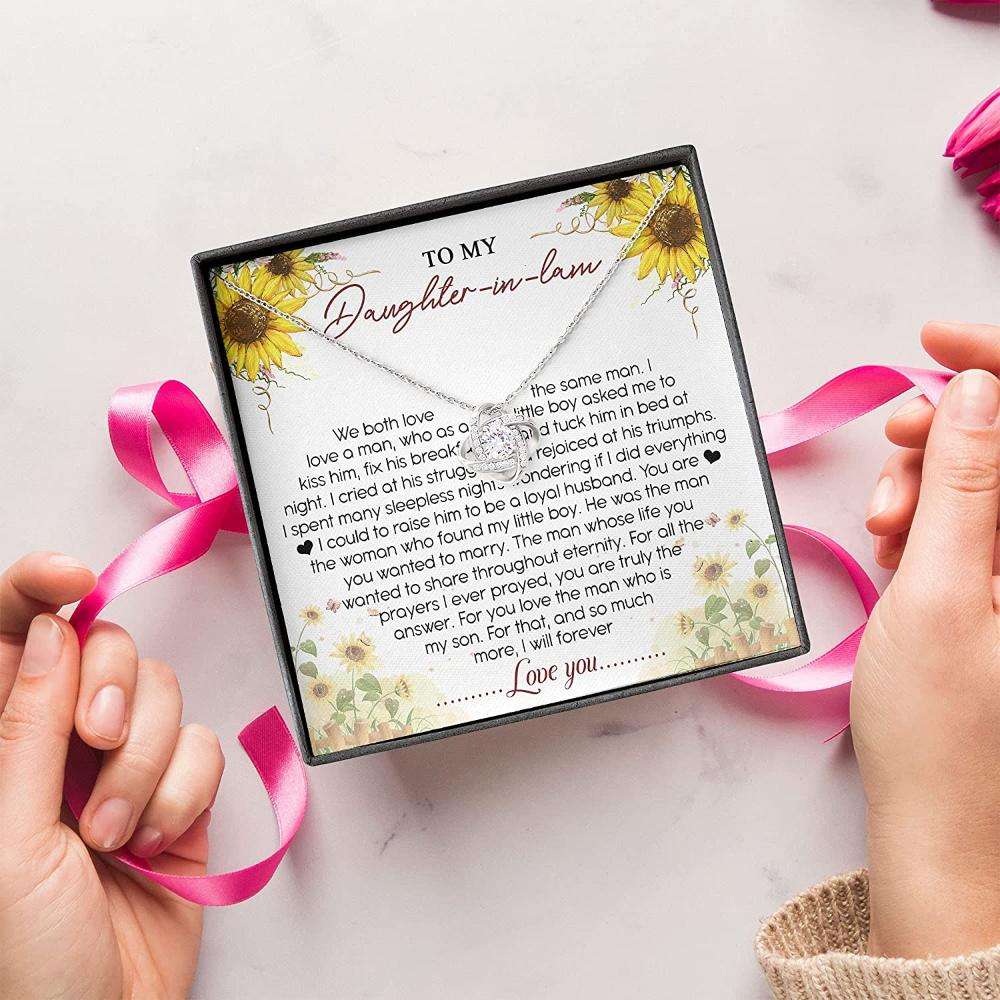 Daughter-In-Law Necklace, To My Daughter-In-Law Necklace Gifts “ Gift For Daughter In Law Dughter's Day Rakva