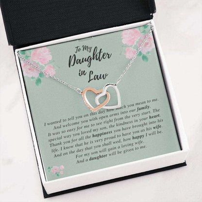 Daughter-In-Law Necklace, To My Daughter In Law Necklace “ Necklace Gift Set “ Wedding Gift Dughter's Day Rakva