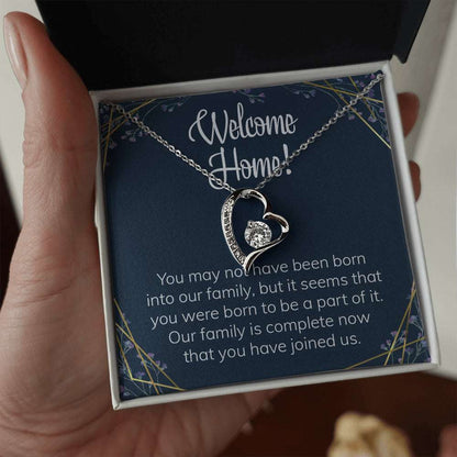 Daughter-In-Law Necklace, Welcome Home Gift “ Stepdaughter Daughter-In-Law Adoption Gift For Girl “ Forever Love Necklace Dughter's Day Rakva