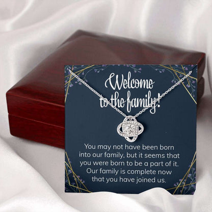 Daughter In Law Necklace, Welcome To The Family Love Knot Necklace, Gift For Daughter-In-Law Adopted Child Or Step Daughter Gifts For Daughter Rakva