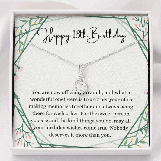 Daughter Necklace, 18Th Birthday Necklace, 18Th Birthday Gift For Her, Eighteenths Birthday Gift Dughter's Day Rakva