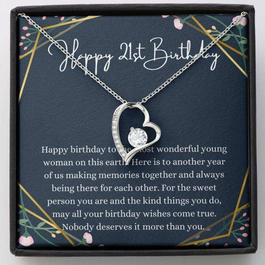 Daughter Necklace, 21St Birthday Necklace, 21St Birthday Gift For Her, Twenty First Birthday Gift Dughter's Day Rakva
