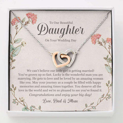 Daughter Necklace, Bride Necklace Gift From Mom To Daughter On Wedding Day, Gift For Daughter On Wedding Day Dughter's Day Rakva