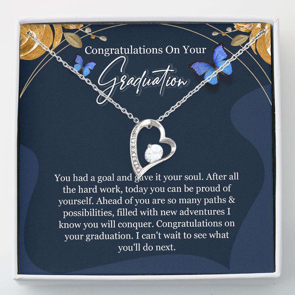 Daughter Necklace, Class Of 2024 Gift “ Graduation Necklace Gift For Girl Congrat Grad Gift “ Forever Love Dughter's Day Rakva