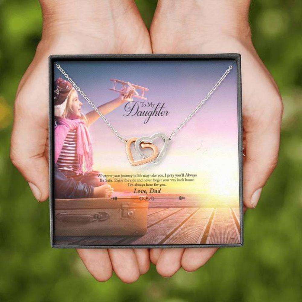 Daughter Necklace, Daughter Giftto Daughter Gift From Dad “ The Journey Dughter's Day Rakva