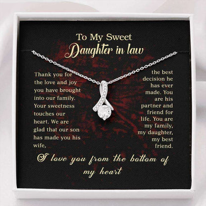 Daughter Necklace, Daughter-In-Law Necklace, To My Daughter-In-Law Necklace Gift For Her Dughter's Day Rakva