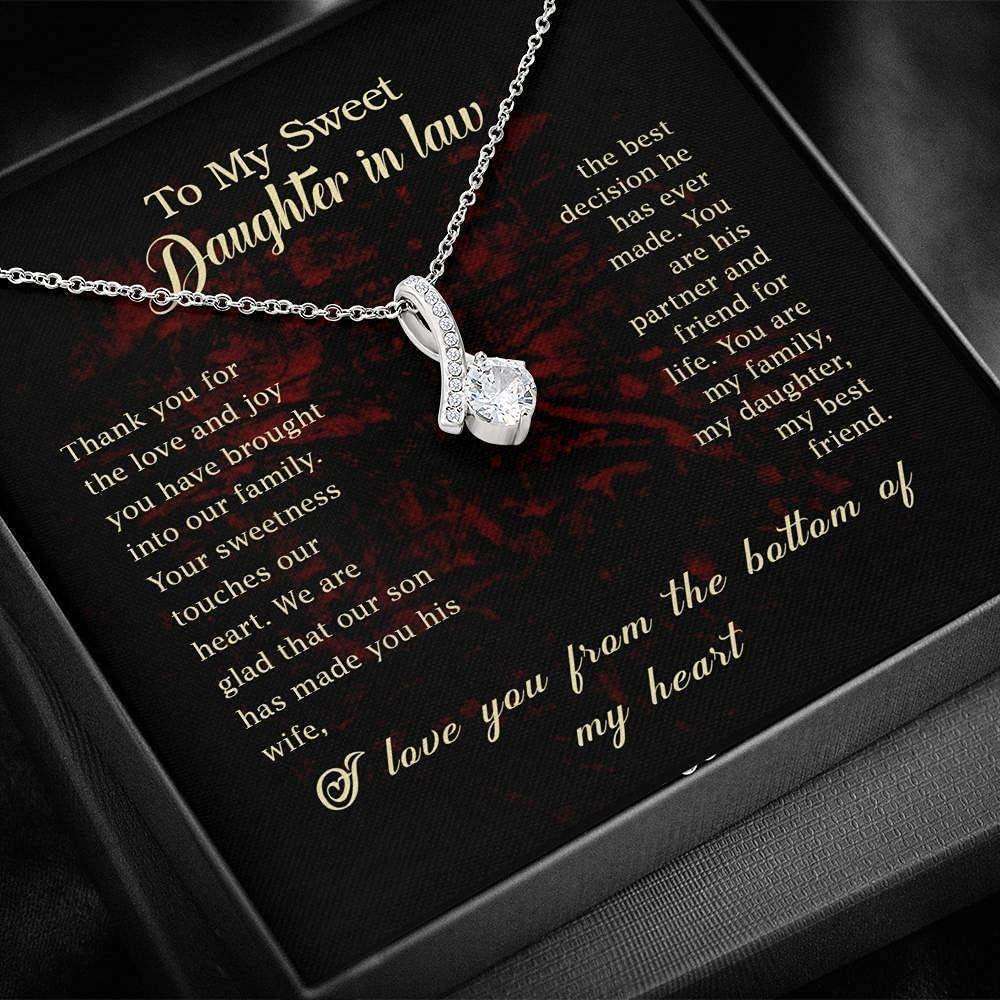 Daughter Necklace, Daughter-In-Law Necklace, To My Daughter-In-Law Necklace Gift For Her Dughter's Day Rakva