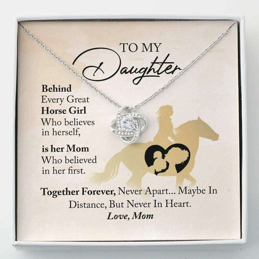 Daughter Necklace Gift From Mom Horse Girl Gift “ Love Knot Necklace Dughter's Day Rakva