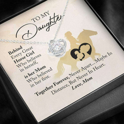 Daughter Necklace Gift From Mom Horse Girl Gift “ Love Knot Necklace Dughter's Day Rakva