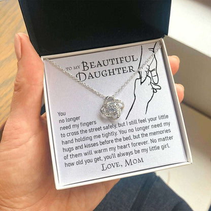 Daughter Necklace, Gift From Mother To Daughter Gift You No Longer Need My Fingers To Cross The Street Dughter's Day Rakva