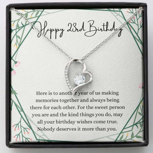 Daughter Necklace, Girlfriend Necklace, Happy 23Rd Birthday Necklace, Gift For 23Rd Birthday, 23 Years Old Birthday Woman Dughter's Day Rakva