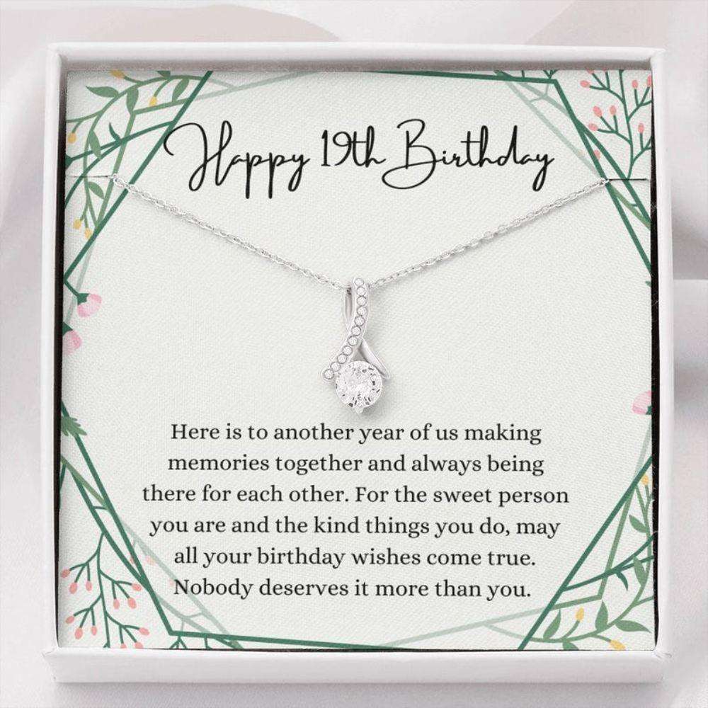 Daughter Necklace, Happy 19Th Birthday Necklace, Gift For 19Th Birthday, 19 Years Old Birthday Girl Dughter's Day Rakva