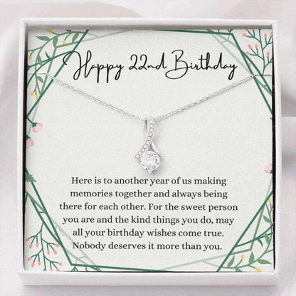 Daughter Necklace, Happy 22Nd Birthday Necklace, Gift For 22Nd Birthday, 22 Years Old Birthday Woman Dughter's Day Rakva