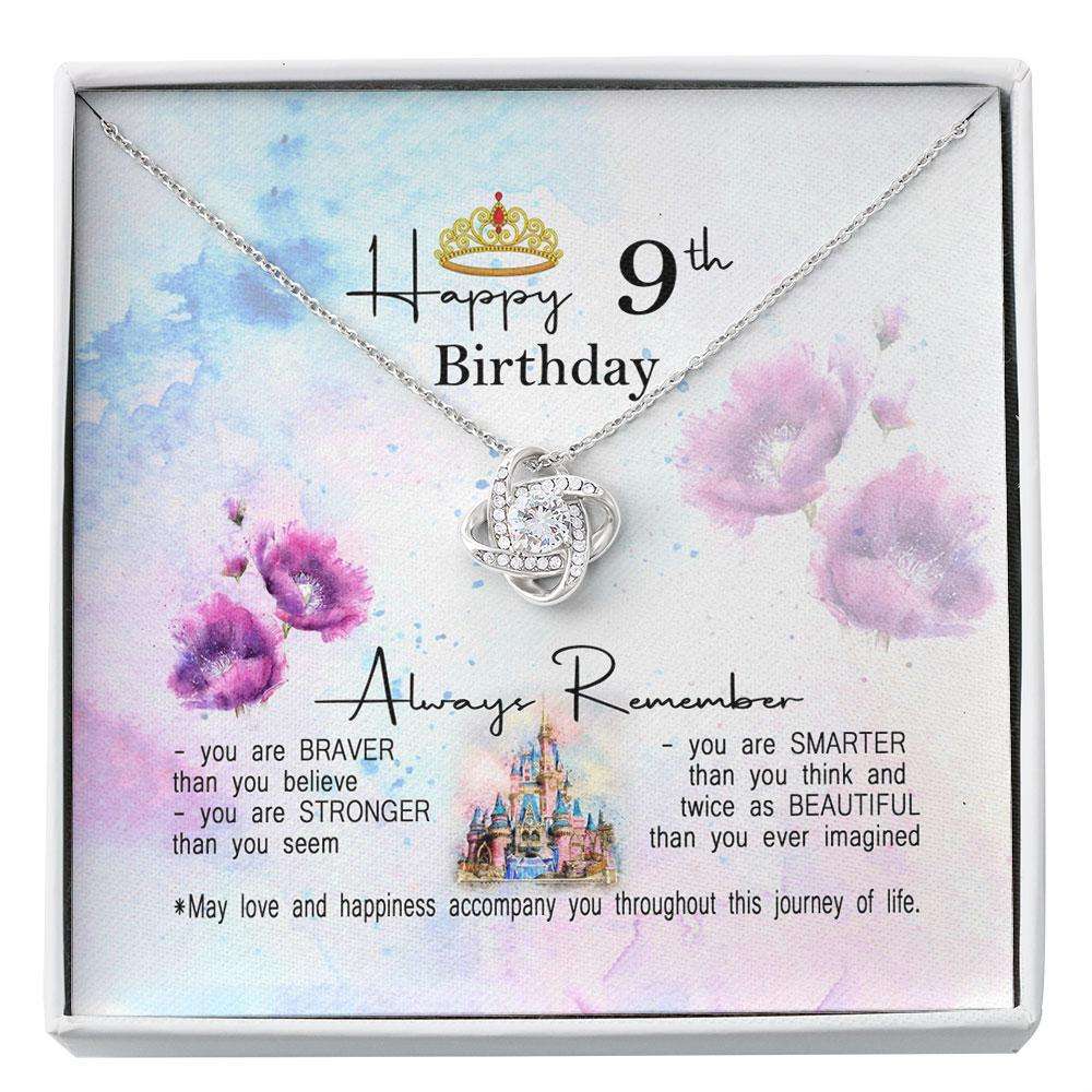 Daughter Necklace, Happy 9Th Birthday Necklace Gift, 9 Year Old Birthday Girl, Necklace For 9 Year Old Girl, Ninth Custom Necklace Dughter's Day Rakva