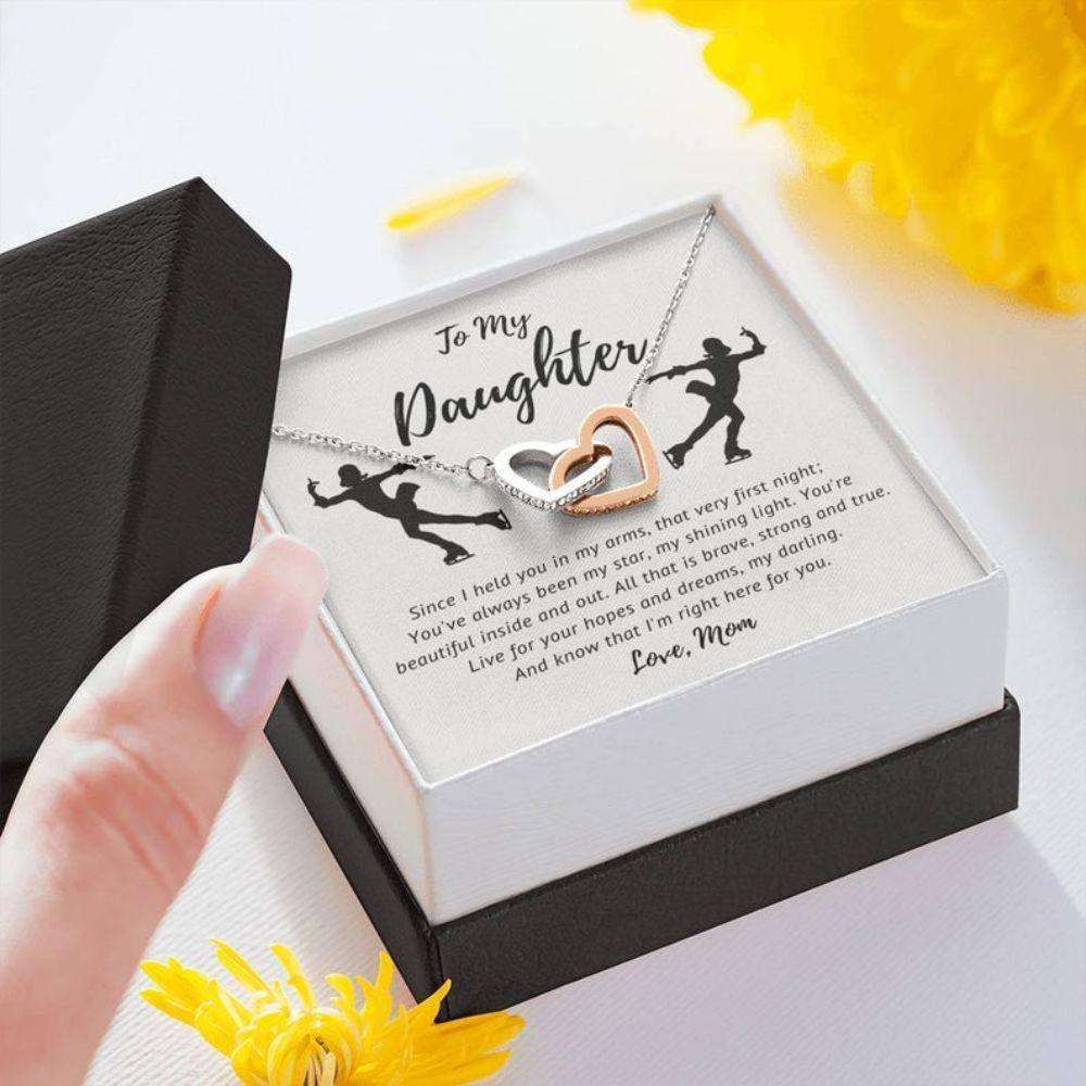 Daughter Necklace, Ice Skating Necklace, Daughter Ice Skater Gift, Daughter Birthday, My Shining Light Dughter's Day Rakva