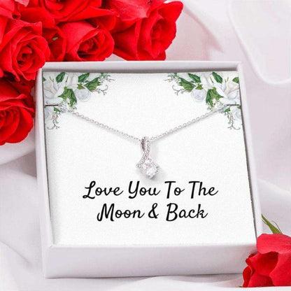 Daughter Necklace, Love You To The Moon And Back Necklace, Gift For Daughter From Dad Mom Dughter's Day Rakva