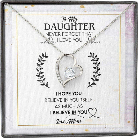 Daughter Necklace, Mom Necklace, Mother Daughter Necklace, Never Forget Love You Believe Yourself Much Dughter's Day Rakva