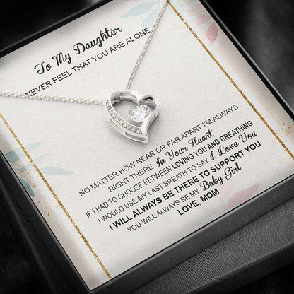Daughter Necklace, Mom Necklace, Mother Daughter Necklace, To Daughter, Not Alone, Last Breath Love You Dughter's Day Rakva