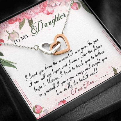 Daughter Necklace Mom To Daughter Gift “ Interlocking Hearts Dughter's Day Rakva