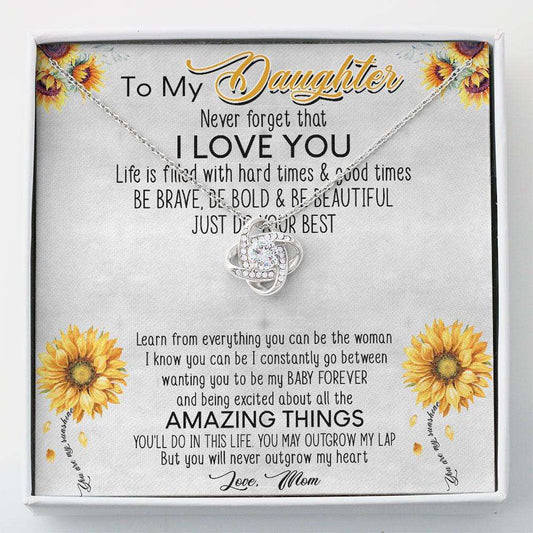 Daughter Necklace, Mom To Daughter “ Love Knots Necklace Dughter's Day Rakva