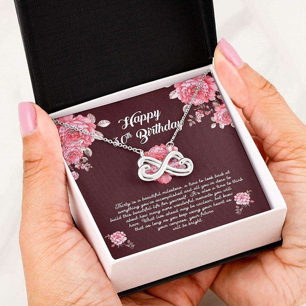 Daughter Necklace, Mother/ Daughter Necklace From Dad, Happy 30Th Keep Heart Compass Dughter's Day Rakva
