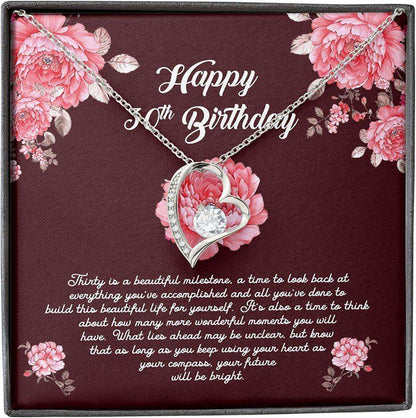 Daughter Necklace, Mother/ Daughter Necklace From Dad, Happy 30Th Keep Heart Compass Dughter's Day Rakva