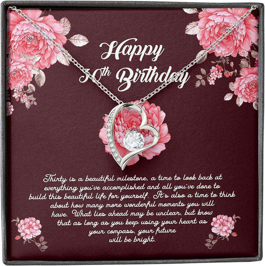 Daughter Necklace, Mother/ Daughter Necklace From Dad, Happy 30Th Keep Heart Compass Dughter's Day Rakva