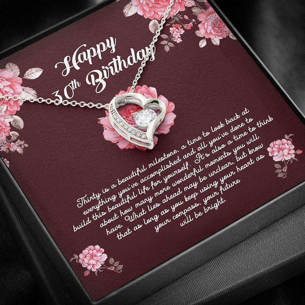 Daughter Necklace, Mother/ Daughter Necklace From Dad, Happy 30Th Keep Heart Compass Dughter's Day Rakva