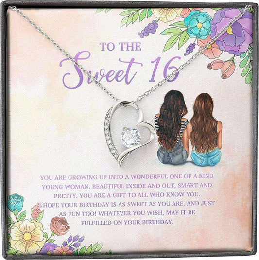 Daughter Necklace, Mother/ Daughter Necklace From Dad, Sweet 16 Wish Fulfill Grown Up Dughter's Day Rakva