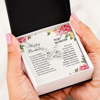 Daughter Necklace, Mother Daughter Necklace, Happy Bday Kind Smart Strong Forever Special Love Dughter's Day Rakva