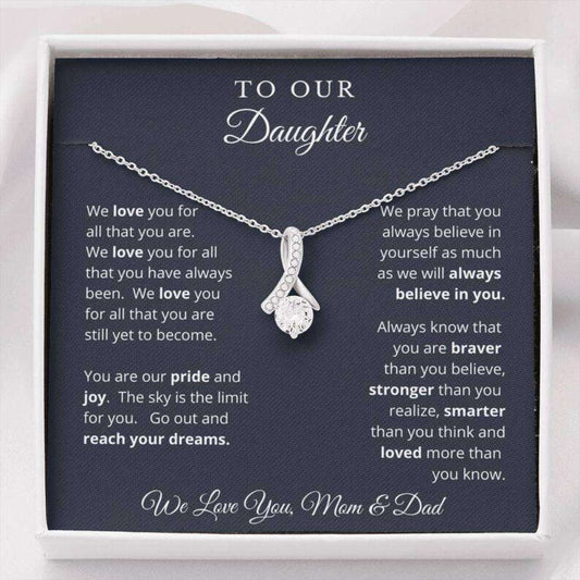 Daughter Necklace, Neckalce Gift For Daughter From Mom And Dad, To Our Daughter Necklace Dughter's Day Rakva
