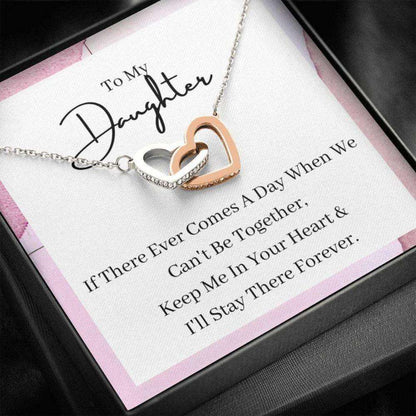 Daughter Necklace, Necklace Gift For Daughter, Keep Me In Your Interlocking Hearts Necklace Dughter's Day Rakva