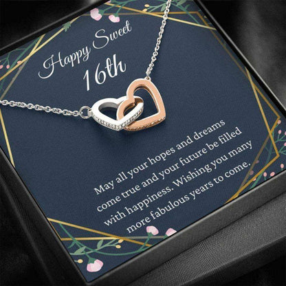 Daughter Necklace, Niece Necklace, Happy Sweet 16Th Birthday Necklace Gift For Her, Gift For 16 Years Old, Sweet Sixteen Dughter's Day Rakva
