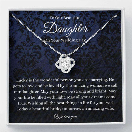 Daughter Necklace, Our Daughter Wedding Day Gift, To Bride Wedding From Mom Dad Dughter's Day Rakva