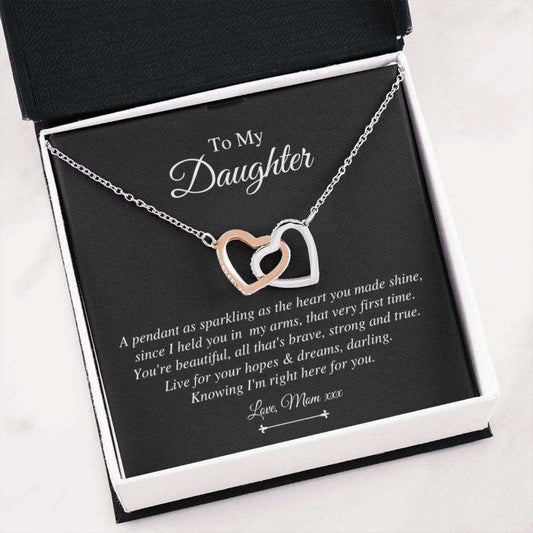 Daughter Necklace, Personalized Necklace Daughter Gift, Gift For Daughter Birthday Christmas Custom Name Dughter's Day Rakva