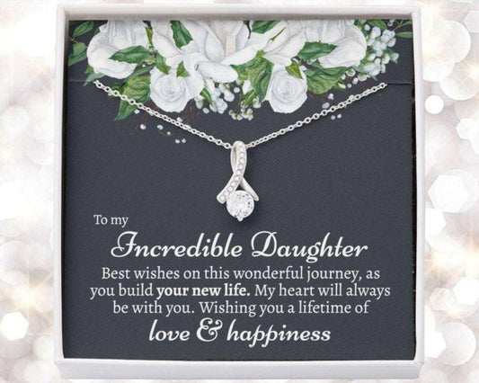 Daughter Necklace, Sentimental Daughter Wedding Necklace Gift, Mother Of The Bride Necklace Dughter's Day Rakva