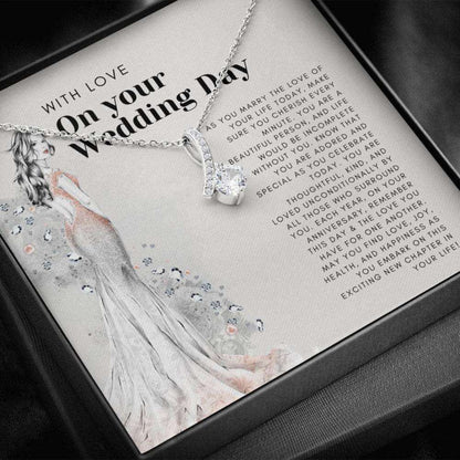 Daughter Necklace, Sentimental Wedding Day Gifts For Daughter, Everlasting Love Necklace For Bride Dughter's Day Rakva